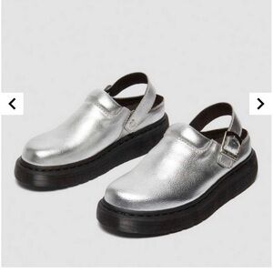 DR. MARTENS LAKETEN SILVER PLATFORM CLOGS SANDALS SHOES SIZE 9 L 8 M BRAND NEW